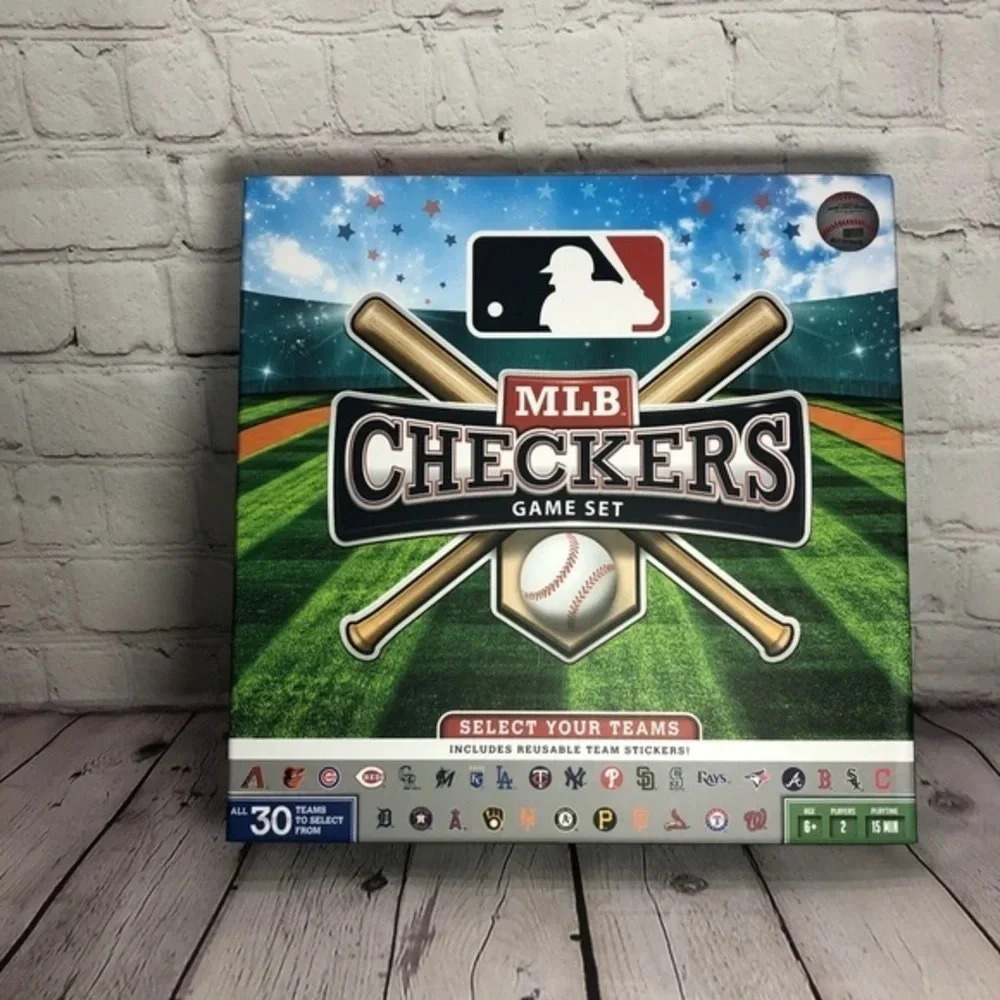 MLB baseball checkers game set